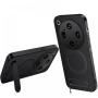 WANLONFENG QT Магнитен Калъф за Oppo Find X9 Ultra 5G - PC+TPU, Карбон текстура, Стойка, 4 цвята, снимка 1