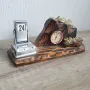 Стар механичен календар и термометър, снимка 5