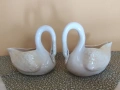 Ръчно изработени и рисувани лебеди кариери Belleek, снимка 2