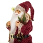 Коледна реалистична фигура Дядо Коледа със ски и звънчета, 60см, снимка 3