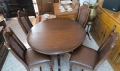 Кръгла дъбова маса + 4 стола, снимка 2