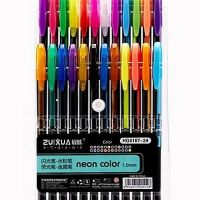 Гел химикалки, 24 цвята в блистер. 12 от тях са с брокат. Гладко писане с дебелина на линията 1 мм. , снимка 1 - Ученически пособия, канцеларски материали - 45154586