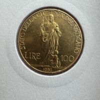 Златна монета Ватикана 100 Лири 1931г. Папа Пий XI, Тираж 3343 Броя, снимка 1 - Нумизматика и бонистика - 45463008