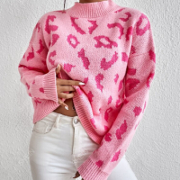 Розов пуловер Shein, снимка 1 - Блузи с дълъг ръкав и пуловери - 44972768