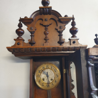 Немски античен стенен часовник Gustav Becker от 1900г. Напълно автентичен. Месингов циферблат. В пер, снимка 9 - Стенни часовници - 44026891