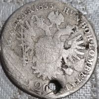 Сребърна монета 20 кройцера 1833 Австрия , снимка 1 - Нумизматика и бонистика - 45798142