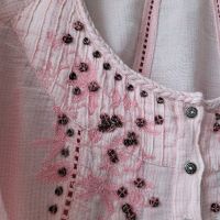 Розова блуза памучна материя с бродерии , снимка 8 - Тениски - 45520543