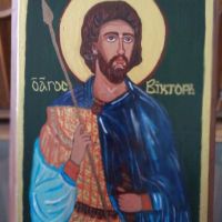 Икона на свети Виктор, снимка 4 - Икони - 40957516