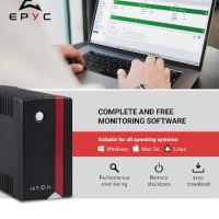 EPYC® NEON - UPS за PC и модем, Непрекъсваемо захранване за дома, Мощност 1000VA/600Watt, снимка 5 - Захранвания и кутии - 45785093