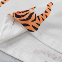 Дамска блуза в бяло с къдрички и принт тигри, снимка 9 - Други - 45039233