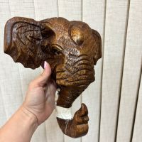 Слонска глава за стена от тиково дърво, снимка 11 - Декорация за дома - 45870150