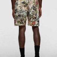 Мъжки плажни шорти с флорална апликация Zara, 97% памук, 3% еластан, L, снимка 2 - Други - 45675485
