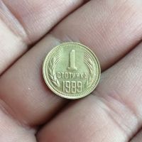 1 стотинка 1989 с гланца, снимка 1 - Нумизматика и бонистика - 45373057
