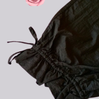 Черни спортни шушлякови панталони от найлон Pieces, S, M, снимка 6 - Панталони - 45040374