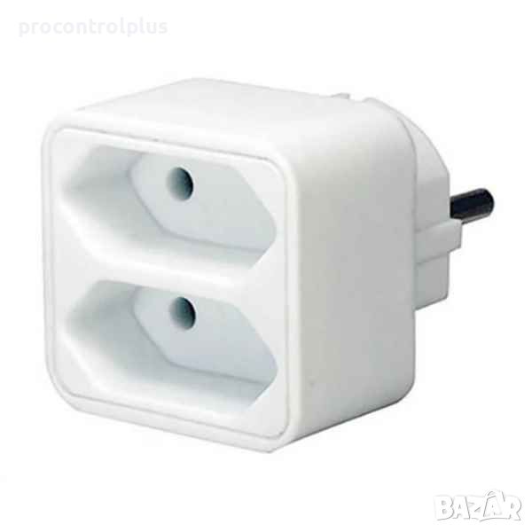 Продавам Разклонител щепсел 2 x 2P Бял Brennenstuhl Adapterstecker, снимка 1