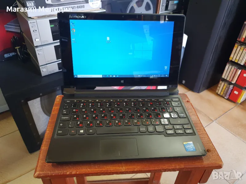 Лаптоп Lenovo IdeaPad Flex 10 Сензорен дисплей. HDD 500GB RAM 2GB С Windows 10 Pro. Има зарядно и ча, снимка 1