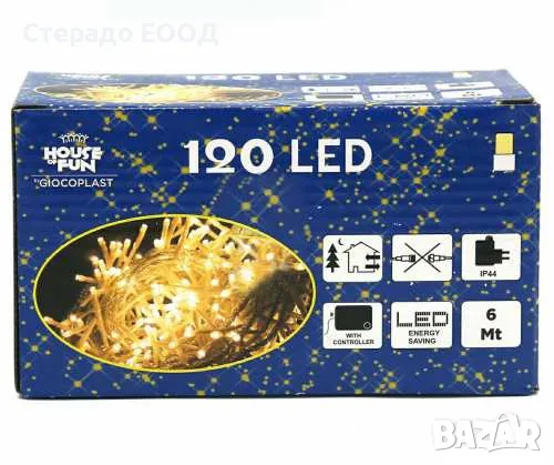 СВЕТЕЩА ВЕРИГА СЪС 120 ТОПЛО БЕЛИ LEDs, снимка 1