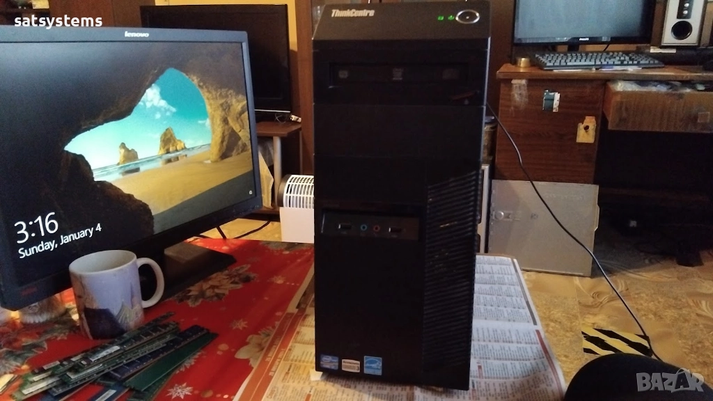 Настолен компютър Lenovo ThinkCentre M82 Intel Core i5-3570, 16GB RAM, 1.0TB HDD, снимка 1