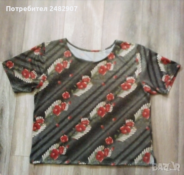 Дамска блуза с блестящ ефект, снимка 1
