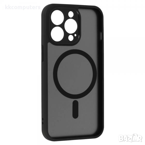 Калъф Go Boy Акрилен Силикон Мат MagSafe / Черна рамка / за iPhone 17 6.3 Баркод : 3132850, снимка 1