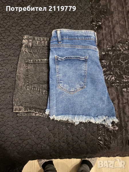 Дамски къси дънкови панталони 2 бр за 10 лв, снимка 1