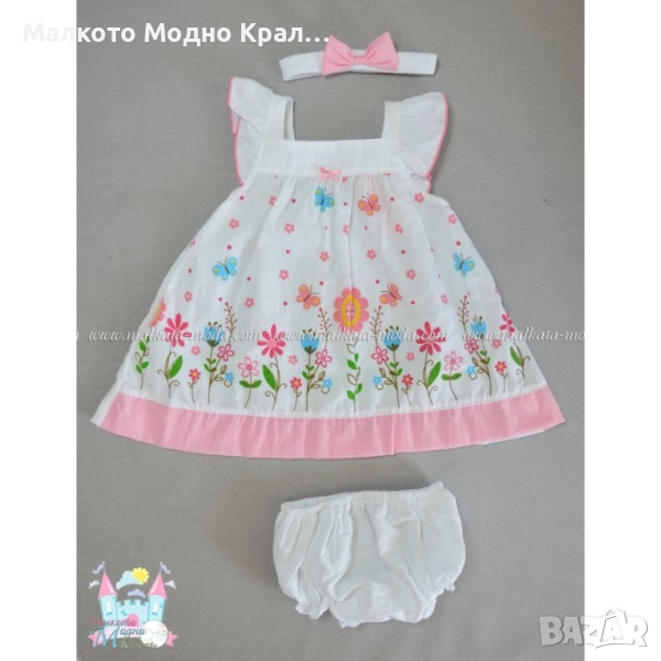 Комплект Пролет - рокличка, шорти и лента за коса, снимка 1