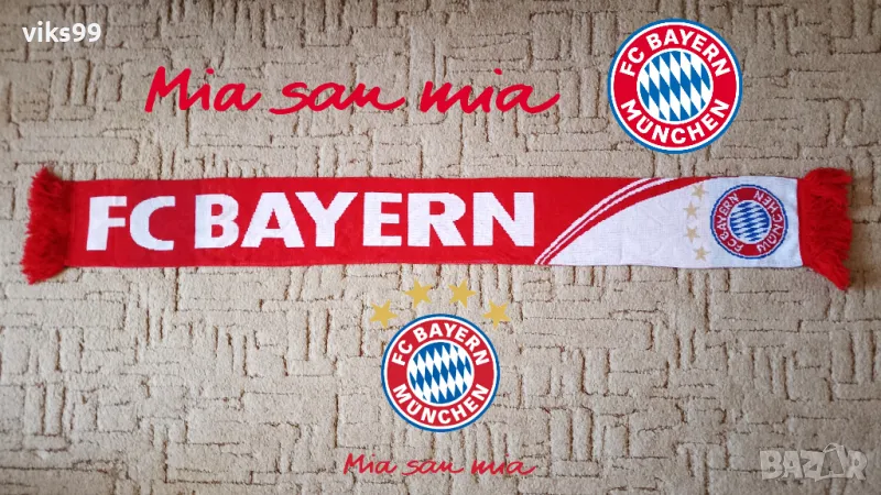 Двустранен шал на Байерн Мюнхен / Bayern Munchen, снимка 1