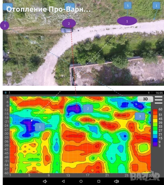 3D ПРОФЕСИОНАЛНО ИЗМЕРВАНЕ ЗА ВОДА С ЕЛЕКТРОРЕЗИСТИВЕН ТОМОГРАФ, снимка 1