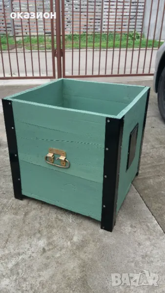 стар военен сандък кашпа, снимка 1