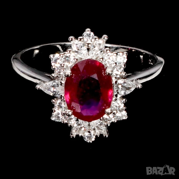 925 себърени пръстени с рубин, перидот, кианит, родолит гранат, танзанит, турмалин, снимка 1