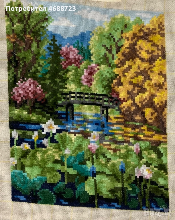 Гоблен “Езеро с водни лилии”, снимка 1