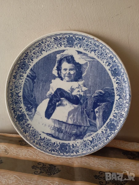 Декоративна чиния за стена блу делф, снимка 1