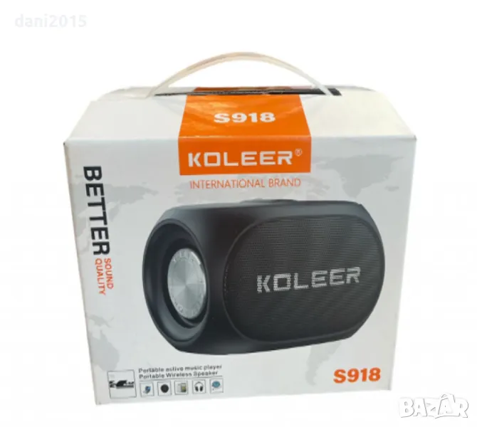 Мощна преносима Bluetooth тонколона KOLEER S918, снимка 1