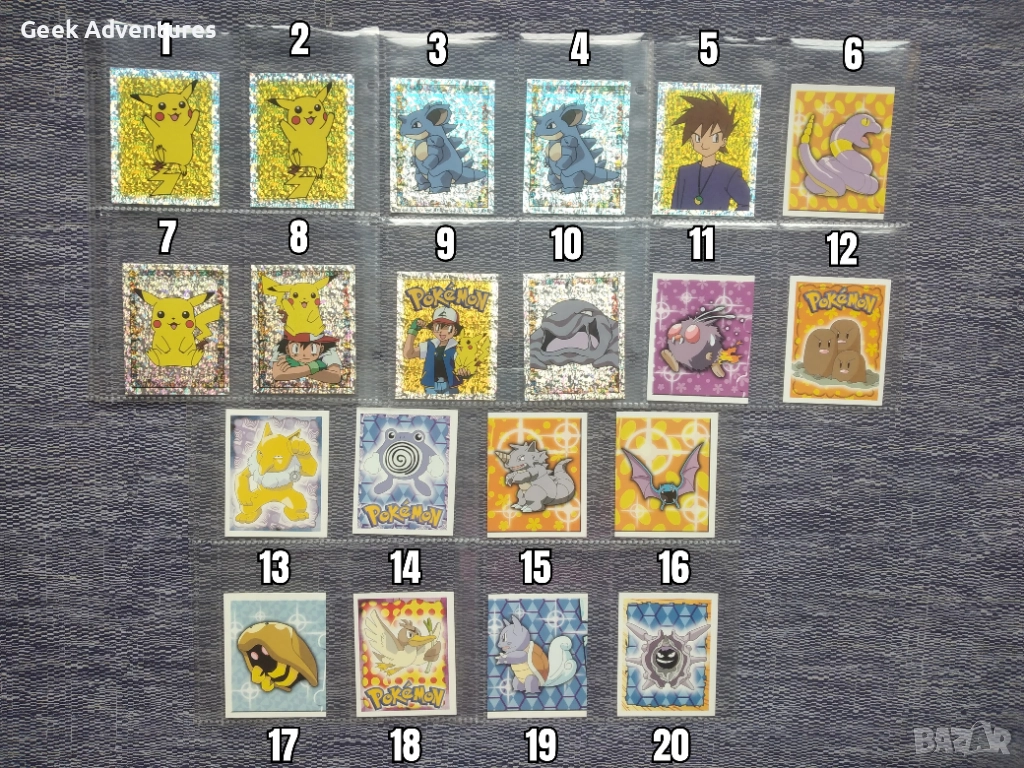 Pokemon Стикери Merlin от 1999 Червен Албум Оригинални Колекционерски, снимка 1