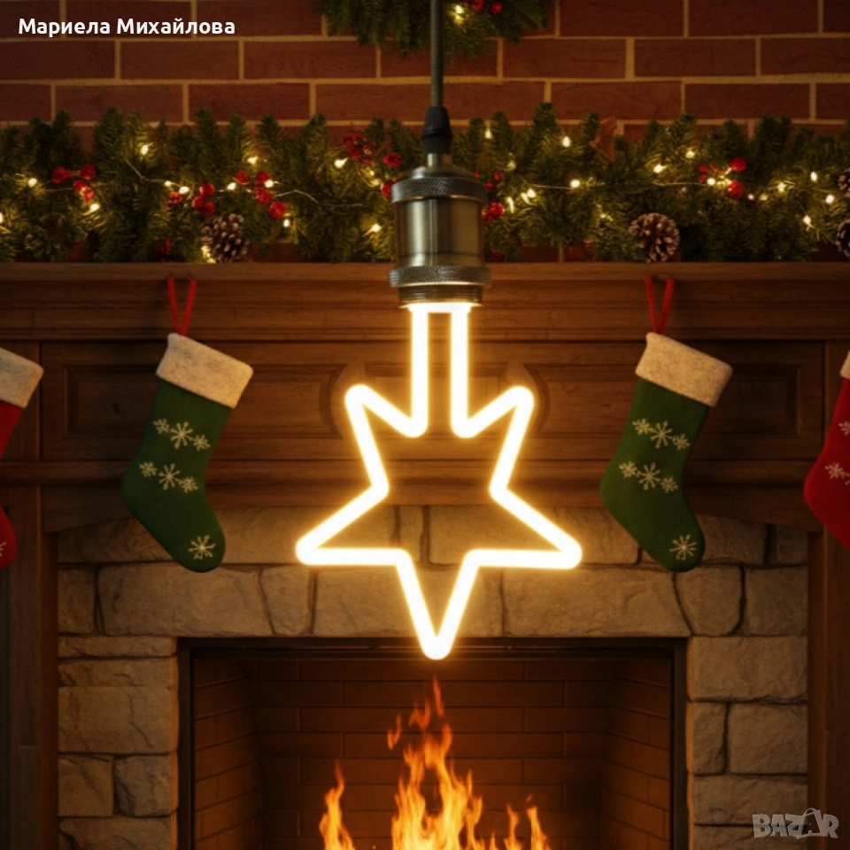 Коледна декоративна LED крушка – топла светлина!, снимка 1