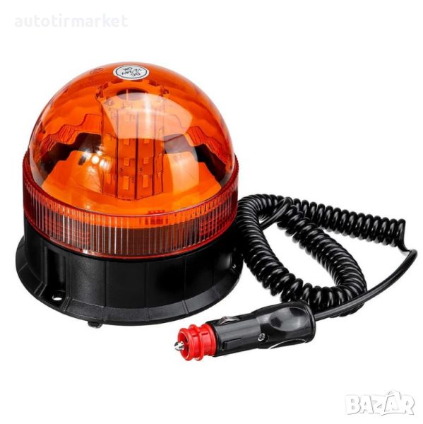 LED ЛЕД Аварийна/сигнална лампа Маяк буркан 12 / 24V – 60 Диода, снимка 1