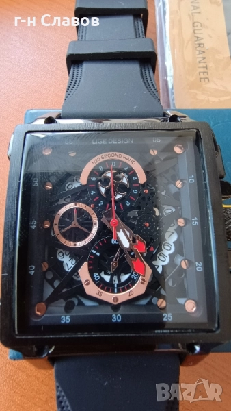 Мъжки Chronograph LIGE Black Onix, снимка 1