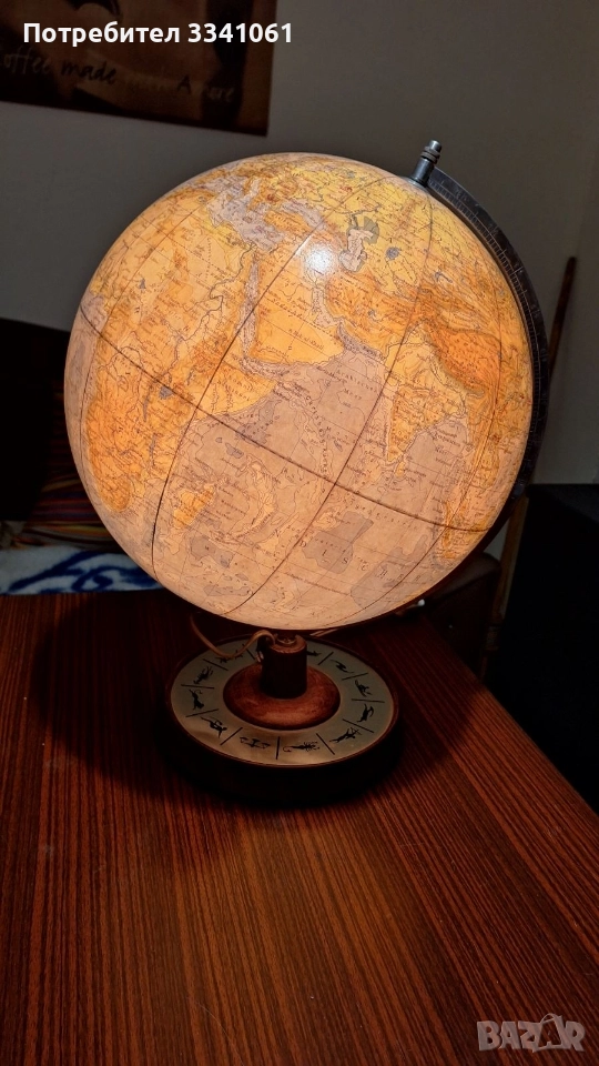 Стар светещ глобус , снимка 1