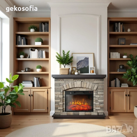 НОВА Електрическа камина с вентилатори и 3D ефект на пламъка / CHICAGO, снимка 2 - Други стоки за дома - 52022093