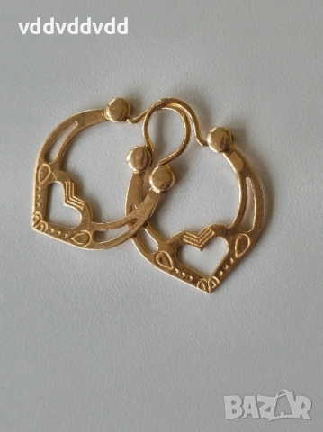 СССР златни обеци 14 карата , снимка 12 - Обеци - 52120441