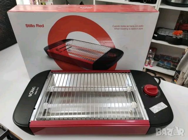 Тостер Solac TC5303 Stillo Red 600W, снимка 2 - Тостери - 46365950