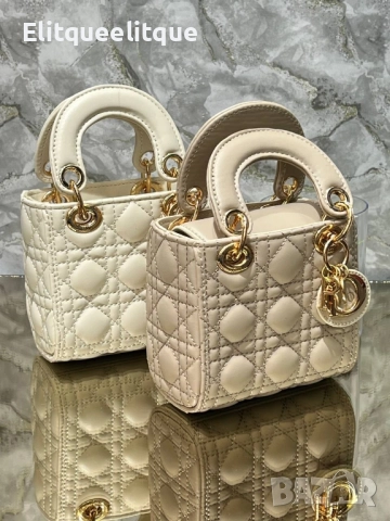 чанти DİOR LADY MİNİ 12-12 CM , снимка 11 - Чанти - 52186472