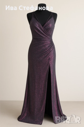 Нова дълга бална за бал абитуриентска рокля парти коктейлна официална хамелион рокля