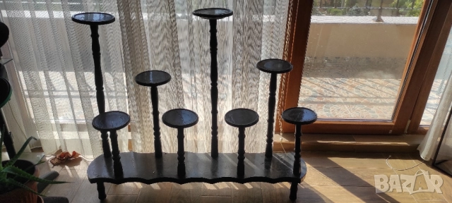 Голям дървен цветарник 