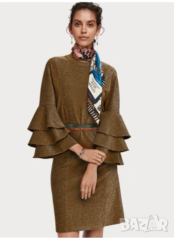Scotch & Soda Maison Scotch оригинална нова златиста рокля М