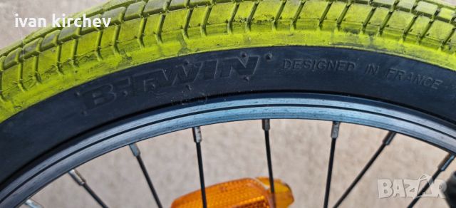 btwin ДТСКИ ВЕЛОСИПЕД BMX 20" WIPE 500, ЗА 9 – 14 ГОД., ЗЕЛЕН, снимка 6 - Велосипеди - 46774792