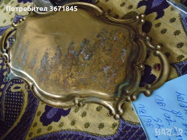 красив антикварен поднос, Европа, снимка 2 - Антикварни и старинни предмети - 53195694