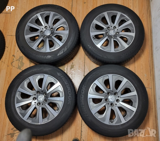 Джанти 17" 5х112 ОЕ Mercedes летни гуми 225/60/17 Hankook, снимка 2 - Гуми и джанти - 52949574