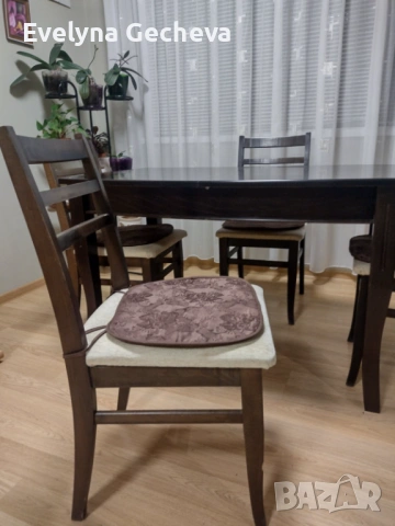 Трапезна маса с 4 стола, снимка 2 - Маси - 53287765