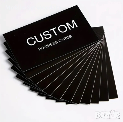 Премиум персонализирани двустранни визитки по поръчка – дизайн с ваше лого, контакти, снимка 5 - Декорация за дома - 52632860